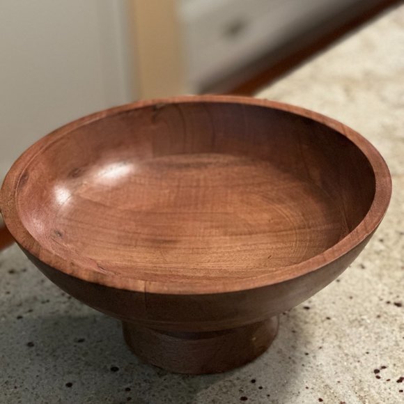Beautiful Wood Pedestal Bowl - Picture 8 of 15